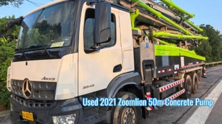 Μεταχειρισμένο 2020 Zoomlion 50m φορτηγό αντλίας σκυροδέματος Mercedes-Benz Chassis